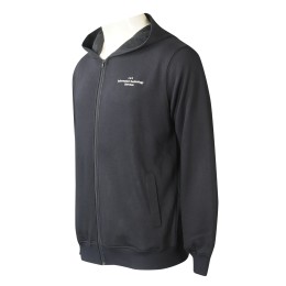 Z519  Order zipper sweater design hooded sweater embroidery logo information technology service men's sweater tripe french terry Z519  Order zipper sweater design hooded sweater embroidery logo information technology service men's sweater tripe french terry